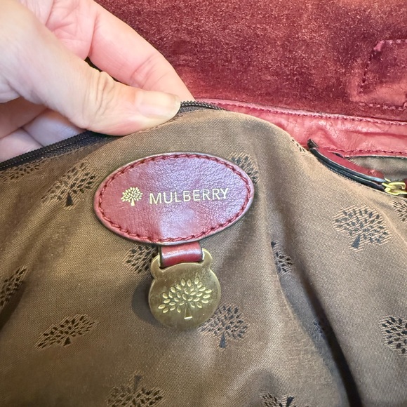 Authentic Mulberry Burgundy Leather Shoulder Bag - Picture 6 of 8